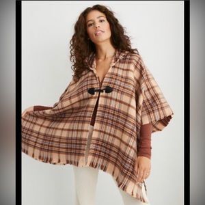Aerie Plaid Poncho